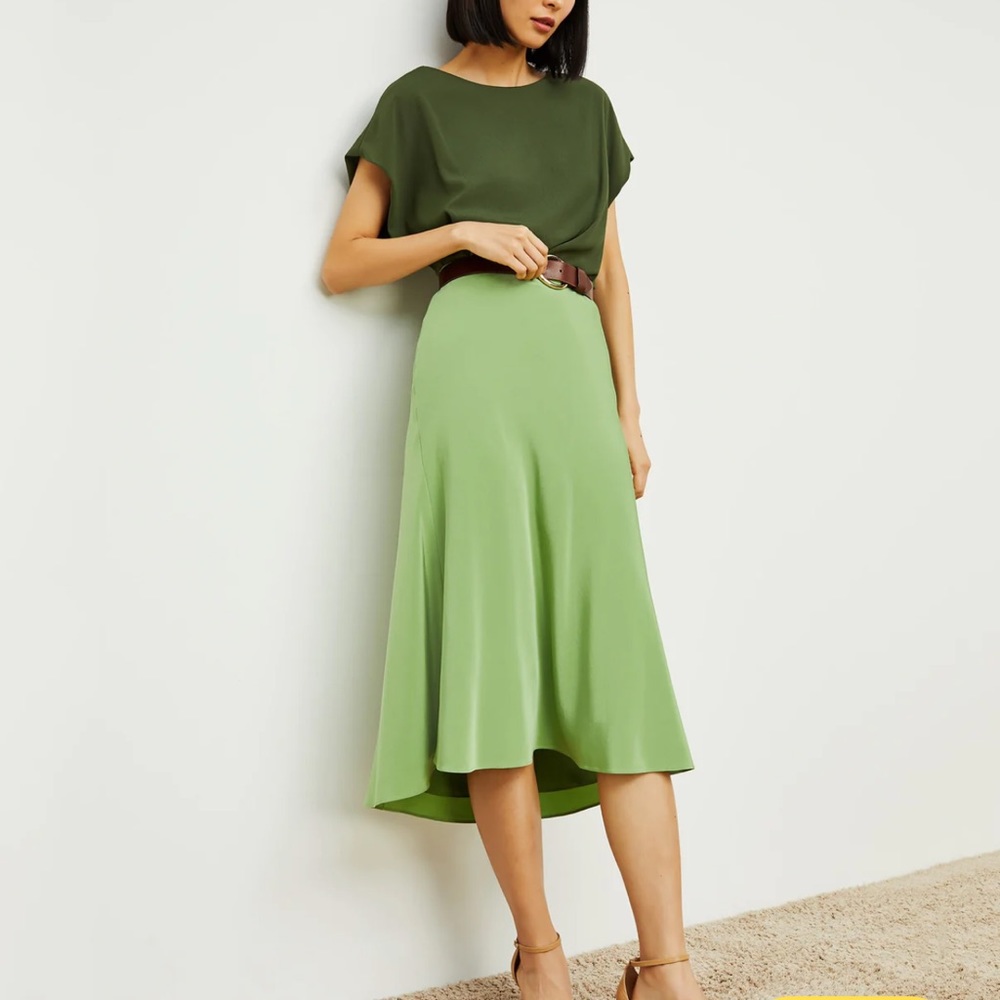 MM Lafleur Green Midi Skirt